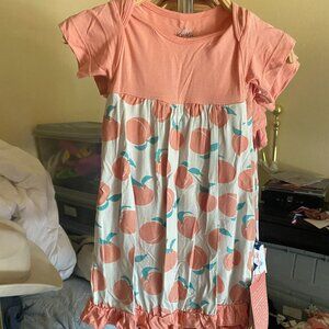 Kickee Pants Short Sleeve One Piece Dress Romper Fresh Air Peaches Infant